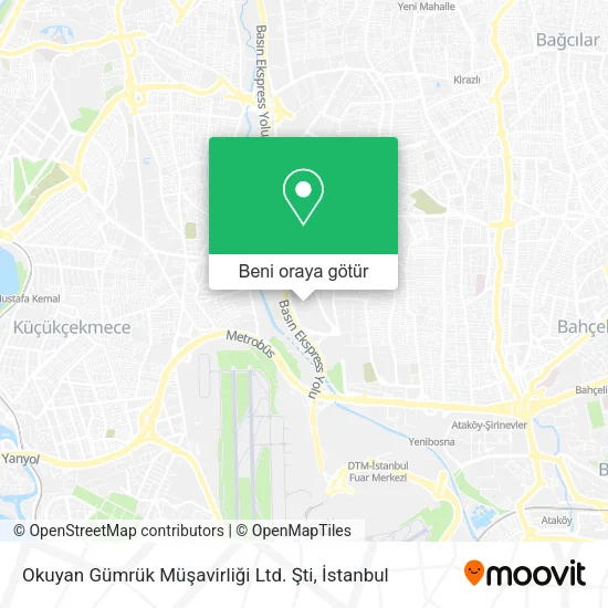 Okuyan Gümrük Müşavirliği Ltd. Şti harita