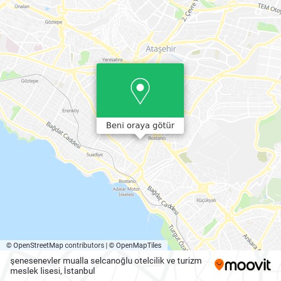 şenesenevler mualla selcanoğlu otelcilik ve turizm meslek lisesi harita