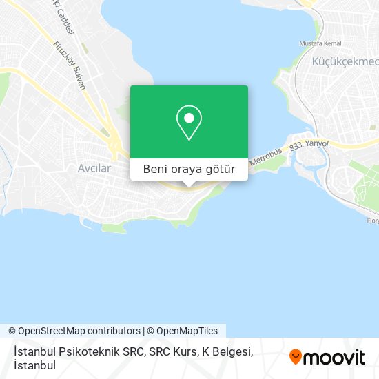 İstanbul Psikoteknik SRC, SRC Kurs, K Belgesi harita