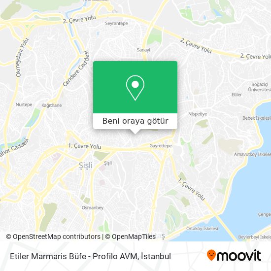 Etiler Marmaris Büfe - Profilo AVM harita