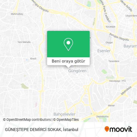 GÜNEŞTEPE DEMİRCİ SOKAK harita