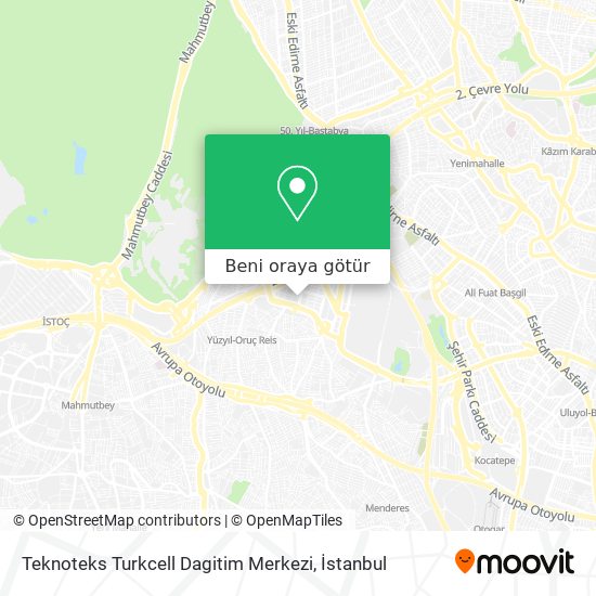 Teknoteks Turkcell Dagitim Merkezi harita