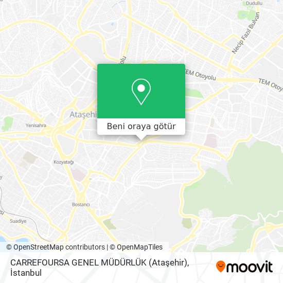 CARREFOURSA GENEL MÜDÜRLÜK (Ataşehir) harita