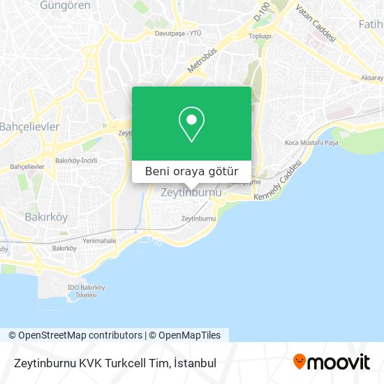 Zeytinburnu KVK Turkcell Tim harita