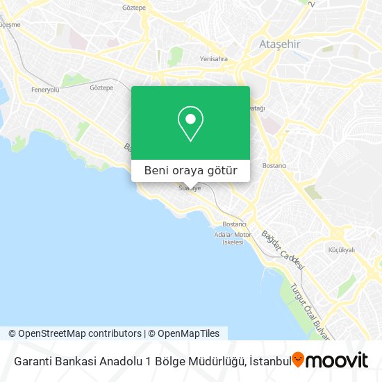 Garanti Bankasi Anadolu 1 Bölge Müdürlüğü harita