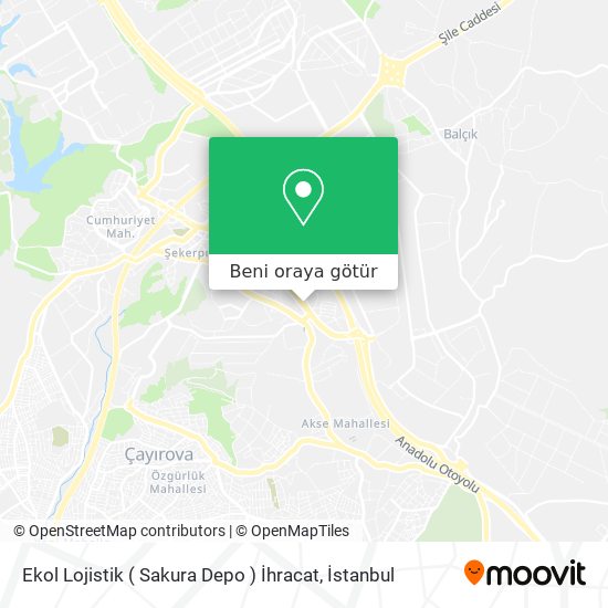 Ekol Lojistik ( Sakura Depo ) İhracat harita