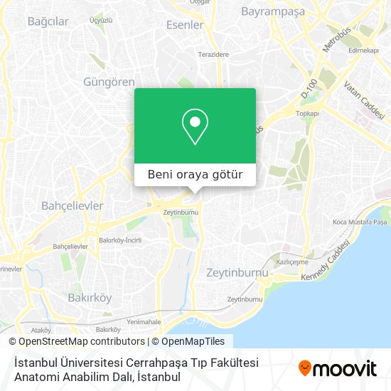 İstanbul Üniversitesi Cerrahpaşa Tıp Fakültesi Anatomi Anabilim Dalı harita
