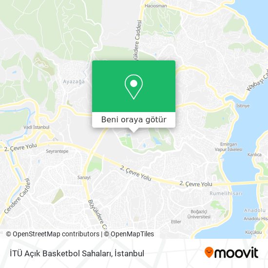 İTÜ Açık Basketbol Sahaları harita