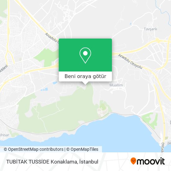 TUBİTAK TUSSİDE Konaklama harita