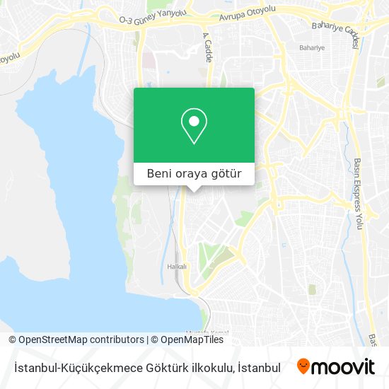 İstanbul-Küçükçekmece Göktürk ilkokulu harita