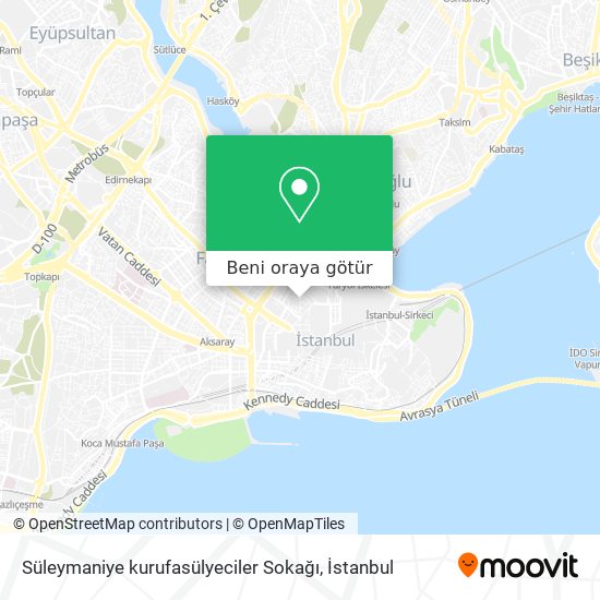 Süleymaniye kurufasülyeciler Sokağı harita
