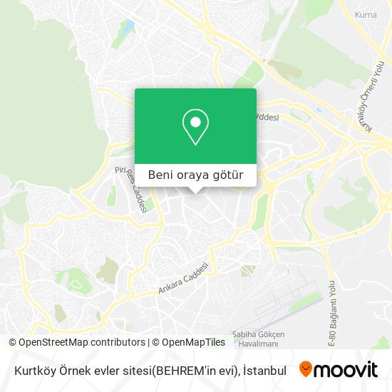 Kurtköy Örnek evler sitesi(BEHREM'in evi) harita