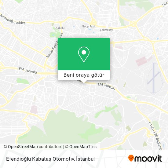 Efendioğlu Kabataş Otomotiv harita
