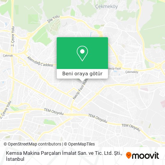 Kemsa Makina Parçaları İmalat San. ve Tic. Ltd. Şti. harita