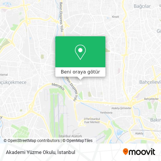 Akademi Yüzme Okulu harita
