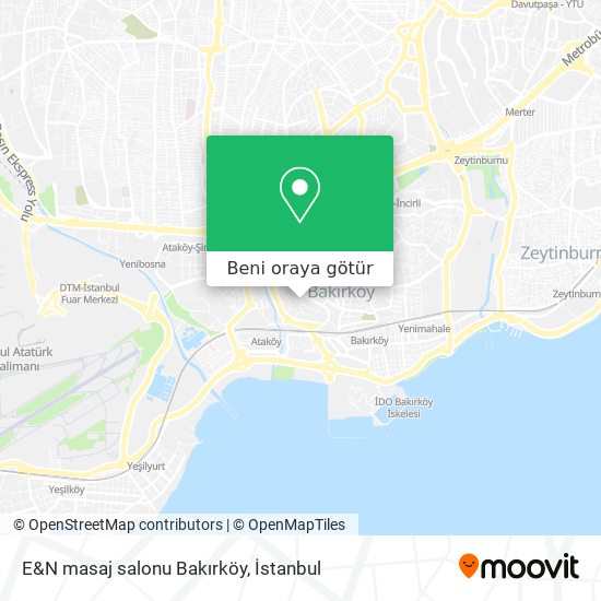 E&N masaj salonu Bakırköy harita