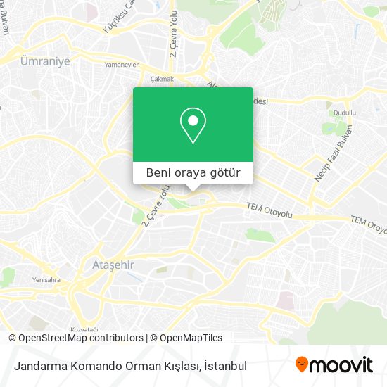 Jandarma Komando Orman Kışlası harita