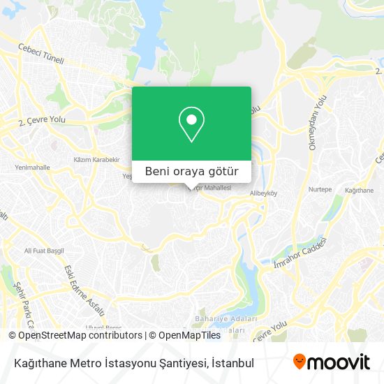 Kağıthane Metro İstasyonu Şantiyesi harita