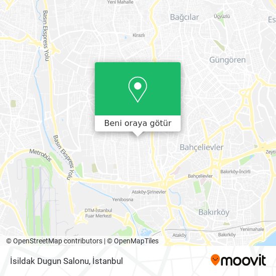 İsildak Dugun Salonu harita