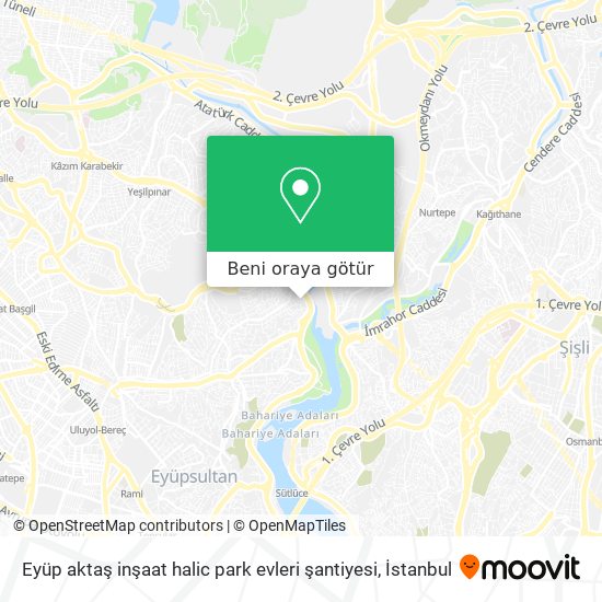 Eyüp aktaş inşaat halic park evleri şantiyesi harita
