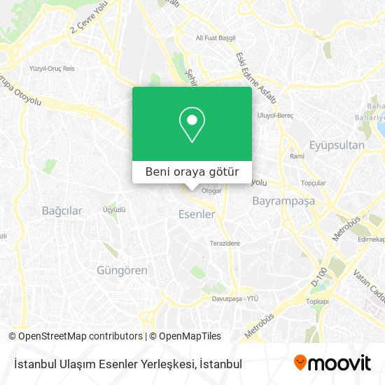 İstanbul Ulaşım Esenler Yerleşkesi harita