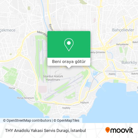 THY Anadolu Yakasi Servis Duragi harita