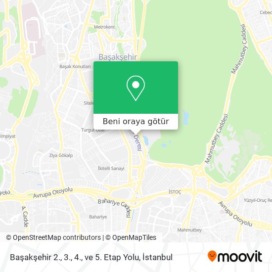 Başakşehir 2., 3., 4., ve 5. Etap Yolu harita