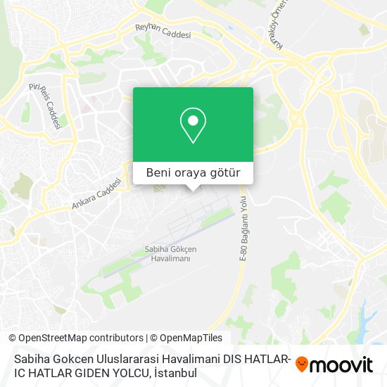 Sabiha Gokcen Uluslararasi Havalimani DIS HATLAR-IC HATLAR GIDEN YOLCU harita