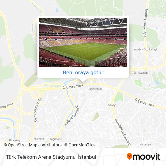 Türk Telekom Arena Stadyumu harita