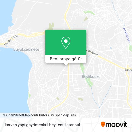 karven yapı gayrimenkul beykent harita