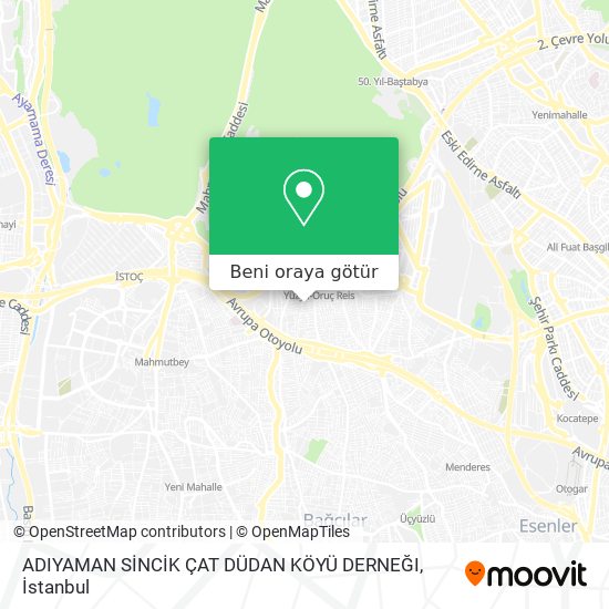 ADIYAMAN SİNCİK ÇAT DÜDAN KÖYÜ DERNEĞI harita