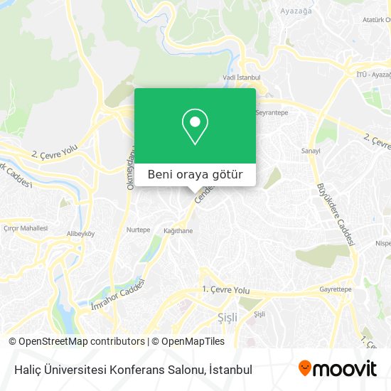 Haliç Üniversitesi Konferans Salonu harita