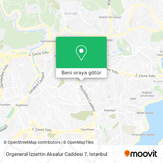Orgeneral İzzettin Aksalur Caddesi 7 harita