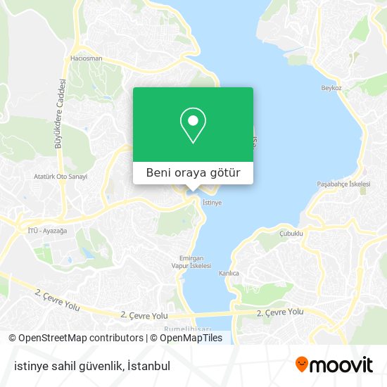 istinye sahil güvenlik harita