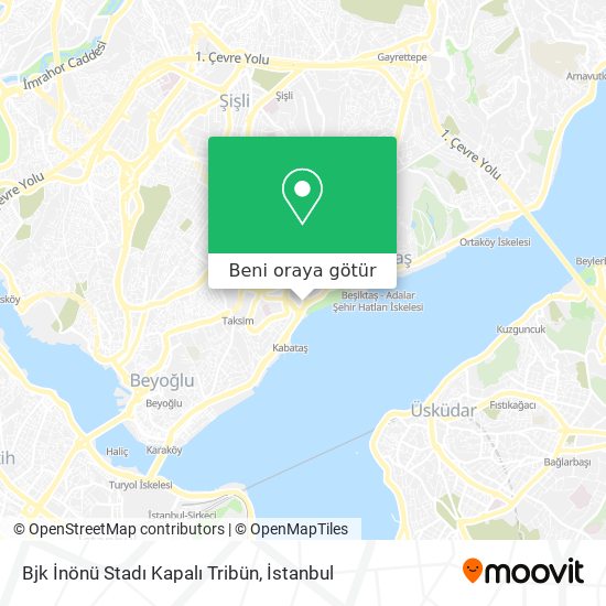 Bjk İnönü Stadı Kapalı Tribün harita