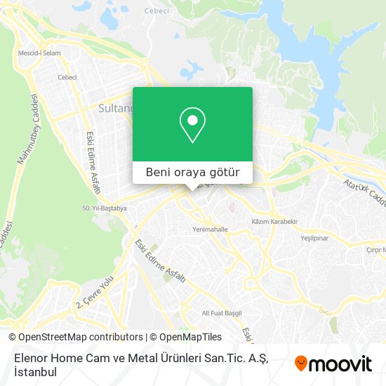 Elenor Home Cam ve Metal Ürünleri San.Tic. A.Ş harita