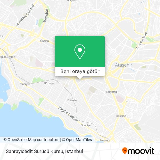 Sahrayıcedit Sürücü Kursu harita