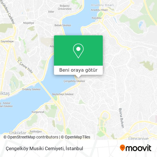 Çengelköy Musiki Cemiyeti harita