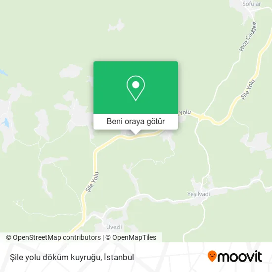 Şile yolu döküm kuyruğu harita