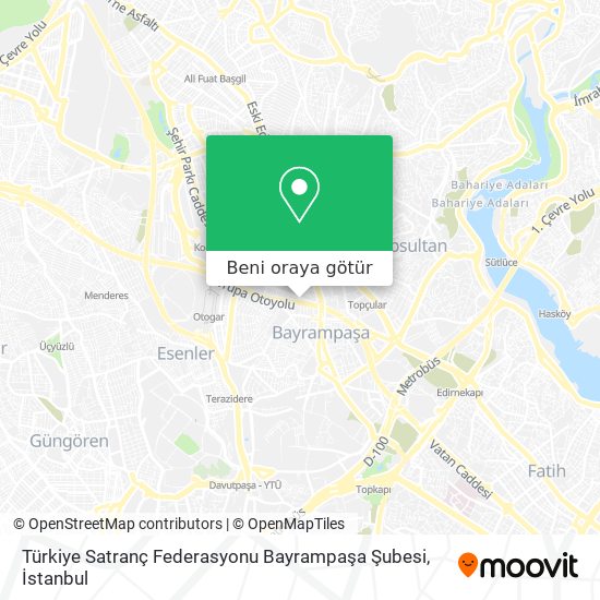 Türkiye Satranç Federasyonu Bayrampaşa Şubesi harita