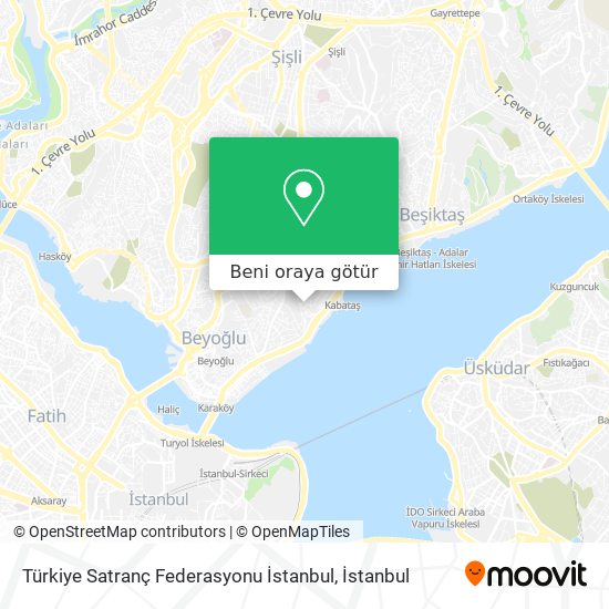 turkiye satranc federasyonu istanbul beyoglu nerede otobus metro minibus dolmus tramvay veya tren ile nasil gidilir