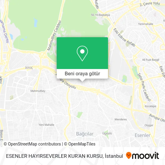 ESENLER HAYIRSEVERLER KUR'AN KURSU harita