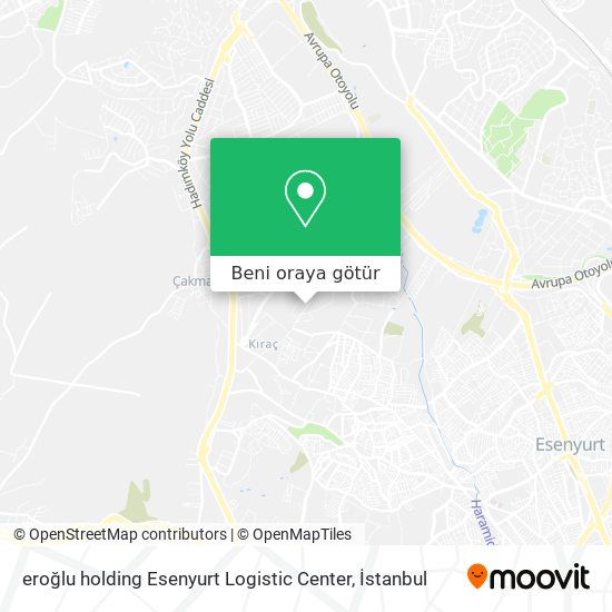eroğlu holding Esenyurt Logistic Center harita