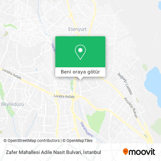 Zafer Mahallesi Adile Nasit Bulvari harita