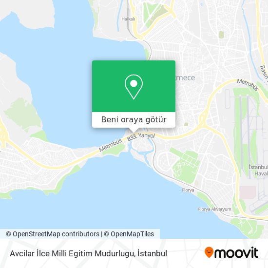 Avcilar İlce Milli Egitim Mudurlugu harita