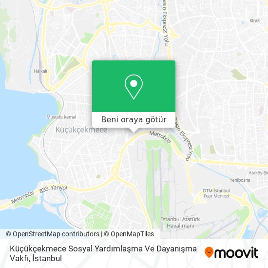 Küçükçekmece Sosyal Yardımlaşma Ve Dayanışma Vakfı harita