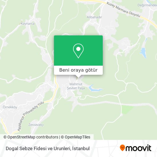 Dogal Sebze Fidesi ve Urunleri harita