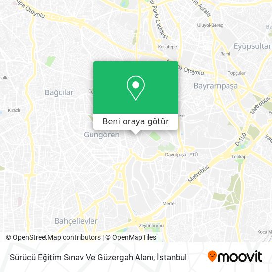 Sürücü Eğitim Sınav Ve Güzergah Alanı harita