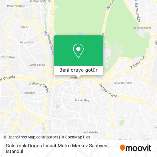 Gulermak-Dogus İnsaat Metro Merkez Santiyesi harita