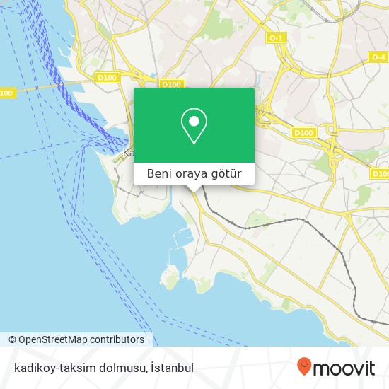 kadikoy-taksim dolmusu harita